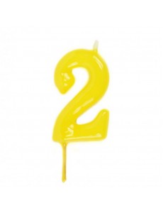 Vela Número 2 Amarelo